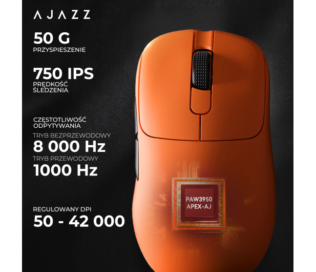 Ajazz AJ179APEX 3950-8K ze stacją dokującą pomarańczowa - 1536389 - zdjęcie 9